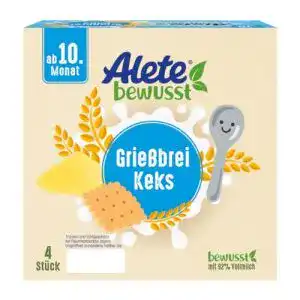 Alete-Babynahrung Alete bewusst Grießbrei Keks, 4 x 100 g
