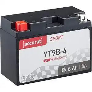 Motorradbatterie 12 V 8 Ah Accurat, Sport YT9B-4, wartungsfrei