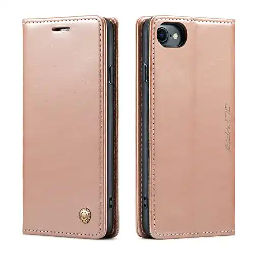 iPhone-6s-Hülle QLTYPRI, Vintage mit Kartenfach PU Ledertasche