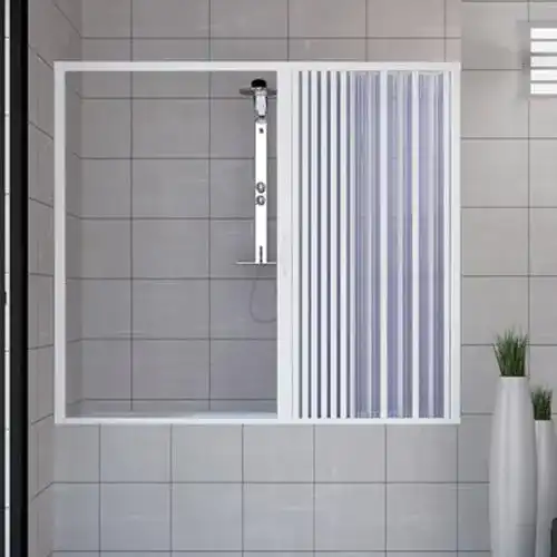 Badewannenfaltwand ROLLPLAST PINTO PVC 170 cm, Mod. Nina