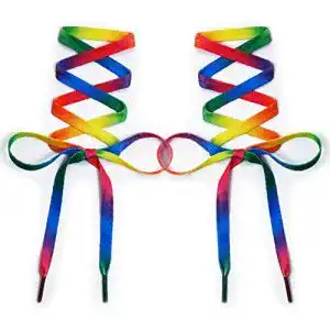 Farbige Schnürsenkel lorpops Helle Regenbogen-Schnürsenkel 2