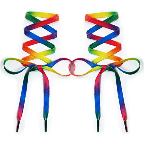 Farbige Schnürsenkel lorpops Helle Regenbogen-Schnürsenkel 2