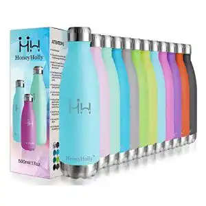 Isolierflasche-Edelstahl HoneyHolly Thermosflasche Kinder, 350ml