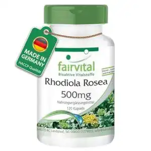 Rosenwurz fairvital Rhodiola Rosea Kapseln 500mg, 120 Kapseln
