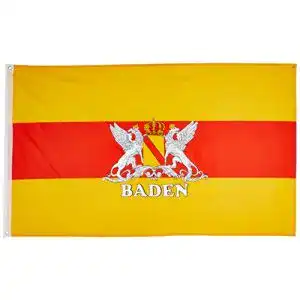 Baden-Flagge Flaggenking, Großherzogtum Baden, 150 x 90 cm