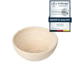 Gärkörbchen NEUSTANLO Gärkorb aus Peddigrohr, Rund 18 cm