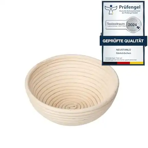 Gärkörbchen NEUSTANLO Gärkorb aus Peddigrohr, Rund 18 cm