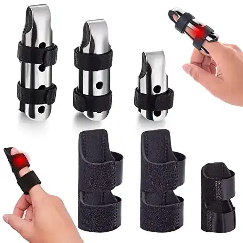 Fingerschiene Gipizi 6 Stück Fingerstütze für gebrochene Finger