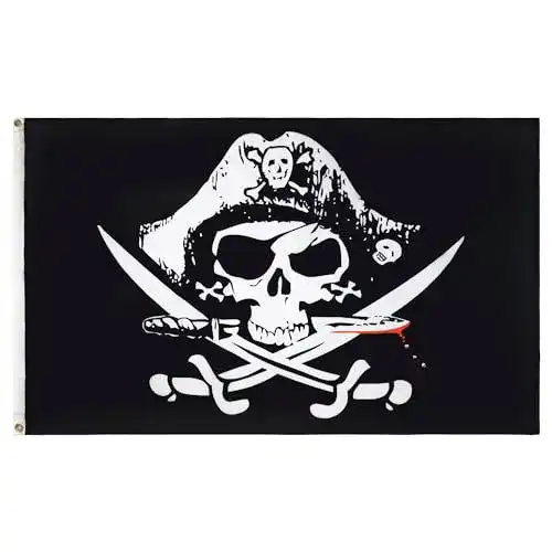 Piratenflagge AZ FLAG Flagge Pirat MIT SÄBEL 150x90cm
