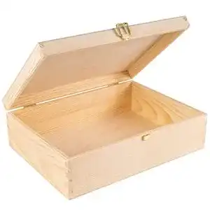 Holzkiste mit Deckel Creative Deco A4, 33,8 x 24,8 x 10 cm