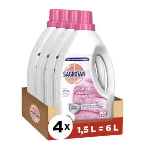 Hygienespüler Sagrotan Wäsche- Sensitiv 0%, 4 x 1,5 l Reiniger