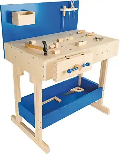 Kinder-Werkbank Small Foot 10839 Werkbank in Natur und Blau