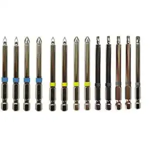 Lange Bits jjw-germany 13 Stück Profi Bit Mix Torx/Kreuzschlitz