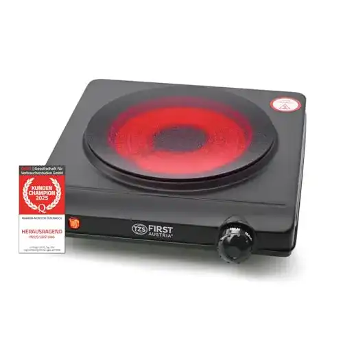 Kochplatte TZS First Austria Infrarot Keramik-Einzel, 1250W