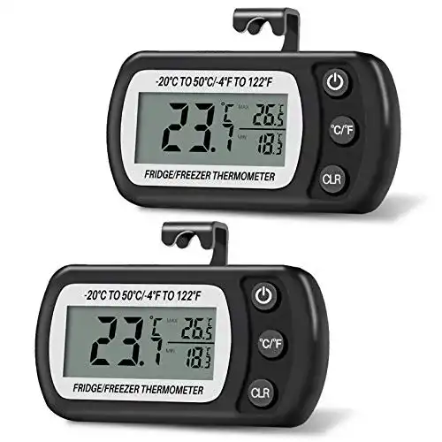 Kühlschrank-Thermometer Thlevel 2PCS, digital, mit Haken