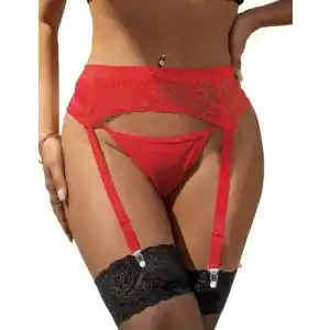 Strapshalter ohyeahlady Damen Strapsgürtel Spitze mit 4 Halter