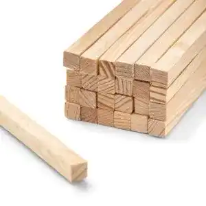 Holzleisten Mendi 25 Quadratischer Hölzstab (100 cm x 10 mm)