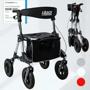Alu-Rollator Tabas Rollator faltbar und leicht, mit Luftbereifung