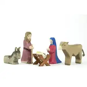 Krippenfigur Ostheimer 42110 Heilige Familie 5 teiliger Satz Serie II