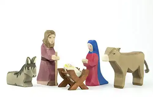 Krippenfigur Ostheimer 42110 Heilige Familie 5 teiliger Satz Serie II