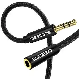 Kopfhörer-Verlängerungskabel SUCESO 3M Aux Kabel Nylon
