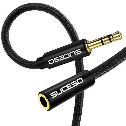 Kopfhörer-Verlängerungskabel SUCESO 3M Aux Kabel Nylon