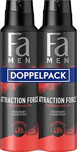 Fa-Deo Fa Men Deodorant & Bodyspray Attraction Force, 2er