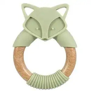 Beißring (Holz) Heyu-Lotus Baby Beißring Silikon Fuchs Beissring