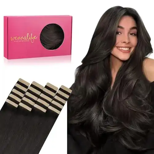 Tape-Extensions Wennalife Tape Extensions Echthaar, 20pcs 50g