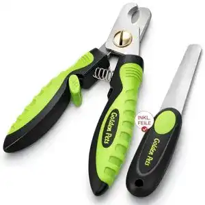 Krallenschere Golden Pets Profi + Feile I 45 Grad Schneidekopf
