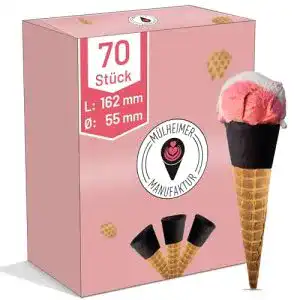 Eiswaffel Mülheimer Manufaktur Eiswaffeln Süße Schokoliert, 70 St