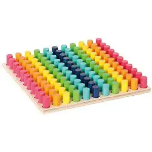 Hess-Holzspielzeug Hess-Spielzeug Farben-Steckspiel aus Holz