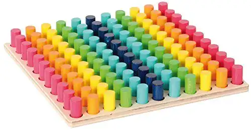 Hess-Holzspielzeug Hess-Spielzeug Farben-Steckspiel aus Holz