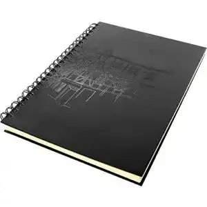 Skizzenbuch Kangaro A4 blanko, Wire-o, Hardcover, schwarz