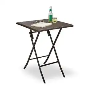 Stehtisch Relaxdays Gartentisch klappbar BASTIAN, quadratisch