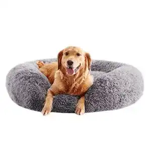 Hundebett-Donut PETORREY Beruhigendes Hundebett Plüsch