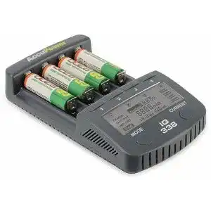 18650-Ladegerät AccuPower IQ-338 IQ338 Rundzellen-Ladegerät