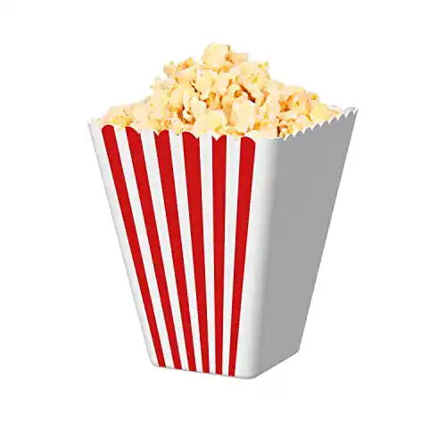 Popcorneimer elasto 2X Popcornschale Rot-Weiß Hollywood