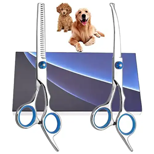 Hundeschere Bubuxy Fellpflegescheren-Set, inkl. Effilierschere