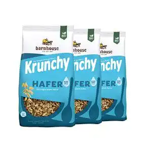 Knusper-Müsli Barnhouse Krunchy Pur Hafer, 3 x 750 g Beutel