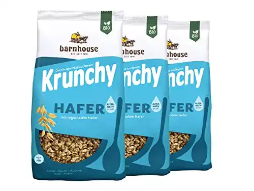 Knusper-Müsli Barnhouse Krunchy Pur Hafer, 3 x 750 g Beutel