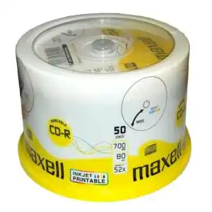 CD-R Maxell Recordable 700MB 80min 52x bedruckbar 50er Pack