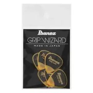 Plektrum Ibanez Grip Wizard Series Sand Grip Flat Pick gelb 6 Stück