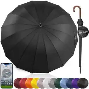 Golfschirm Royal Walk Groß XXL 54 inch Automatik Reise Golf Regenschirm für Damen und Herren Sturmfest Windsicher