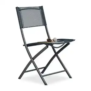 Gartenstühle Relaxdays Klappstuhl Balkon, Metall, Kunststoff