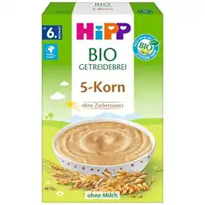 Getreidebrei HiPP Bio-Getreide-Breie ungesüßt, 6 x 200 g