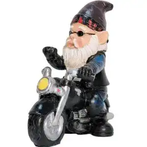 Gartenzwerg targetone Motorrad Zwerge, 13.3cm x 13cm Statue