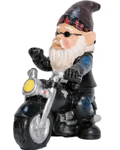 Gartenzwerg targetone Motorrad Zwerge, 13.3cm x 13cm Statue