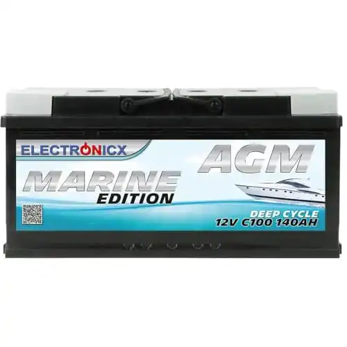 AGM-Batterie 140Ah Electronicx AGM Batterie 12v Marine Edition