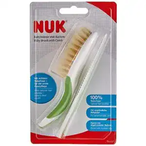 Kinder-Haarbürste NUK Babybürste aus 100% Naturhaar